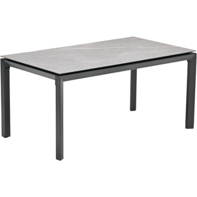Garden Impressions Domingo dining tuintafel 160x90cm grijs aluminium