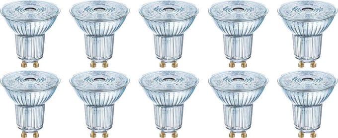 LEDVANCE - LED Spot 10 Pack - Parathom PAR16 940 36D - GU10 Fitting - Dimbaar - 3.4W - Natuurlijk Wit 4000K | Vervangt 35W