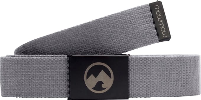 MowMow riem - Canvas - Aluminium gesp - 125 cm - Heren - Dames - Grijs