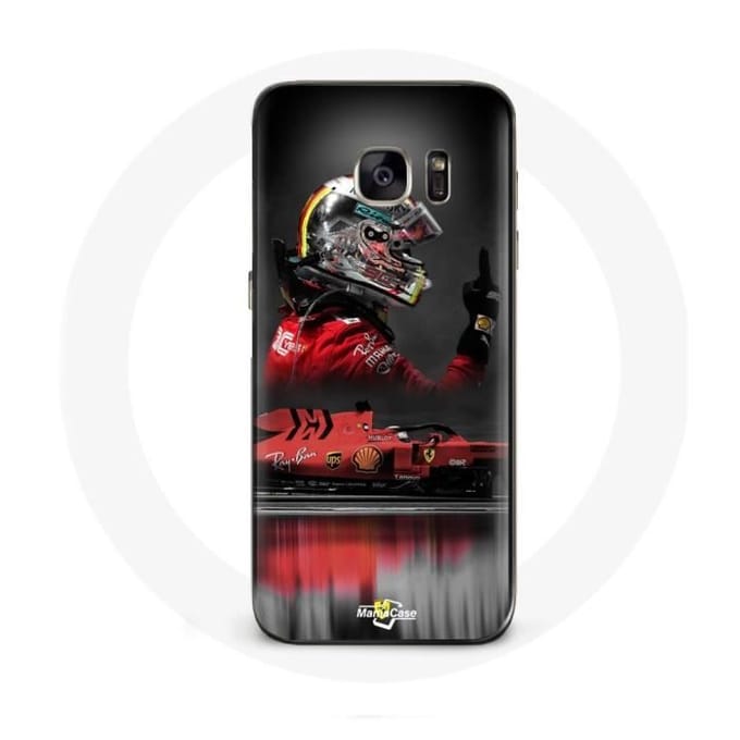 Coque - Formule 1 - Galaxy S7 - Rouge - Sebastian Vettel - Souple rouge