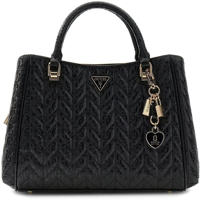 GUESS handtas schoudertas Stacey Girlfriend Satchel Black zwart