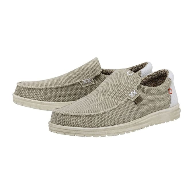 HEYDUDE Mikka Braided Instappers wit Canvas - Maat 46