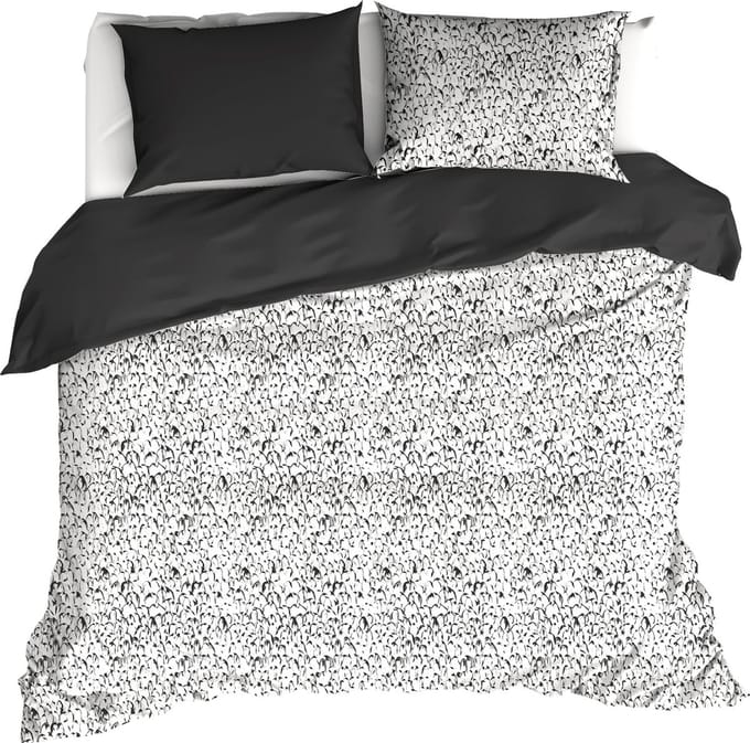 De Witte Lietaer Dekbedovertrek Waddle Dark Shadow - Hotelmaat - 260 x 240 cm - Katoen Satijn
