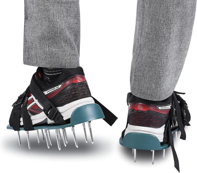 Gazonbeluchter schoenen met 4 verstelbare riemen voor het verticuteren van het gazon