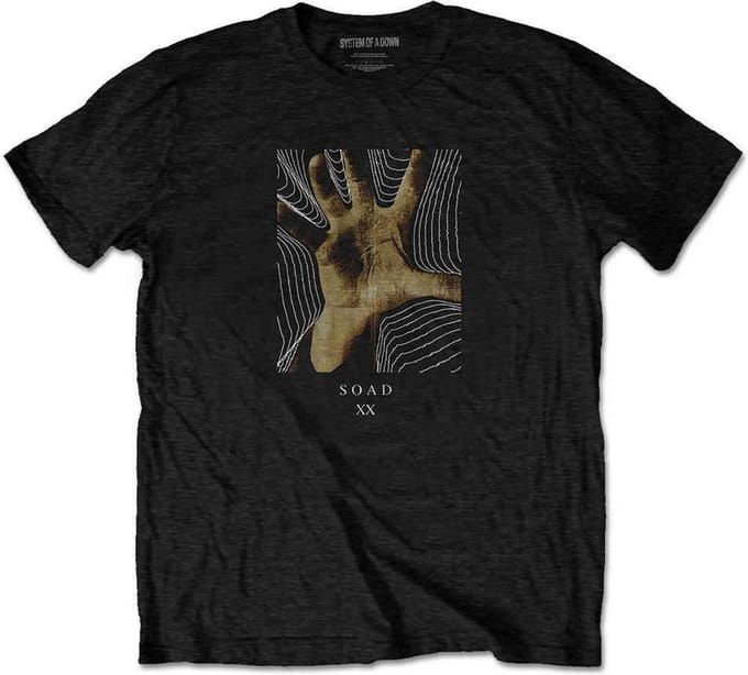 System Of A Down - 20 Years Hand Heren T-shirt - M - Zwart