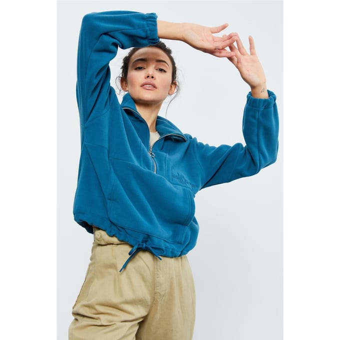 Oversized Half-zip Pluche Sweater