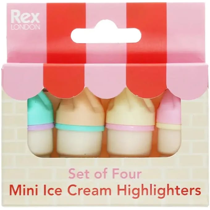 Mini markeerstift Rex London Ice cream (x4)