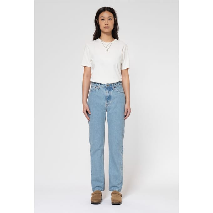 Nudie Jeans Lofty Lo Mist Light Blue Taglia: W25L30 | Jeans straight fit Outlet | Donna | Blu