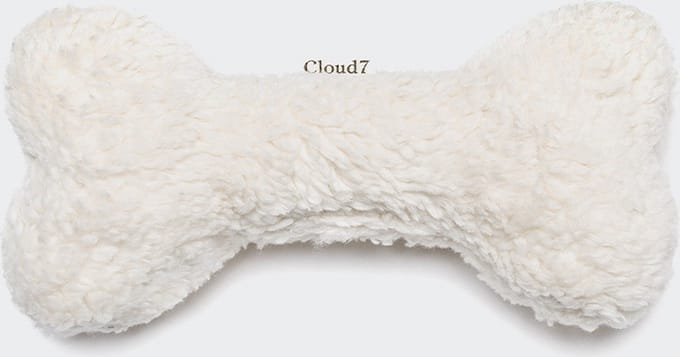 Cloud7 Love Bone wit pluche / teddy - Hondenspeelgoed - XS