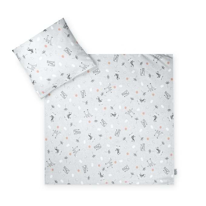 Julius Zöllner babybeddengoed jersey - Savanne grau, maat 80x80 + 35x40 cm