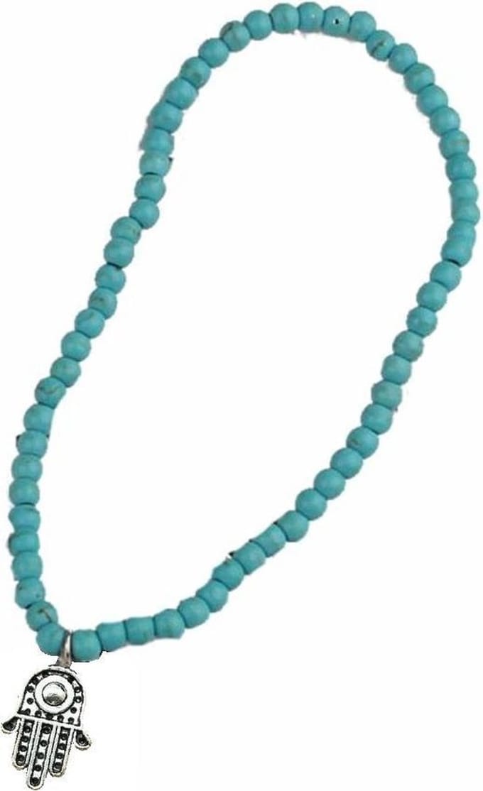 Fako Bijoux® - Enkelbandje - Enkelsieraad - Turquoise Handje