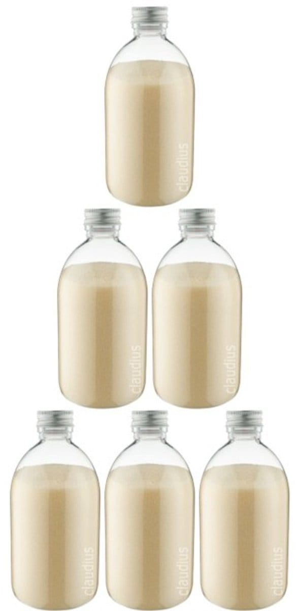Scrubzout Vanille - 650 gram - Fles met aluminium dop - set van 6 stuks - Hydraterende Lichaamsscrub