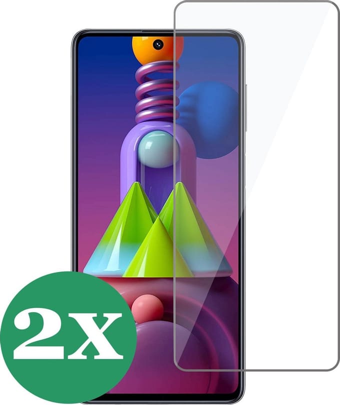 Screenprotector geschikt voor Samsung Galaxy M51 - Screen Protector Glas - 2 Stuks