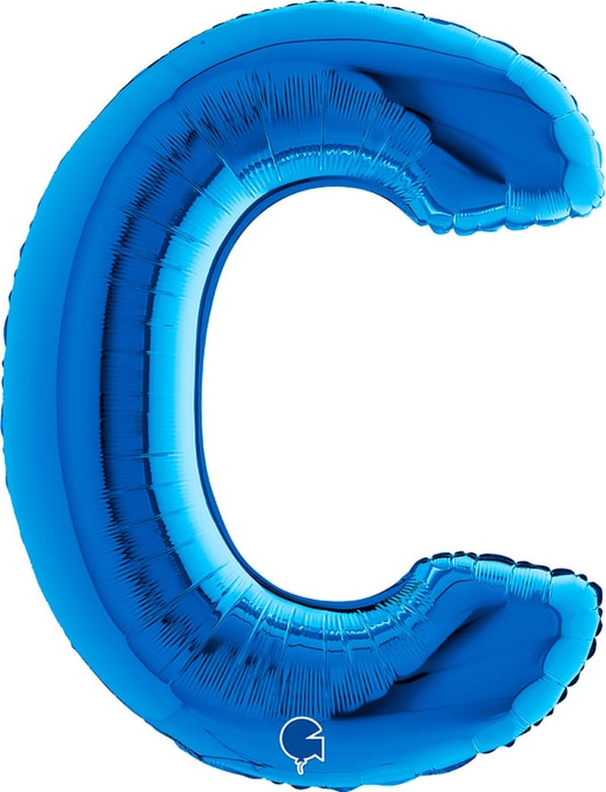 Folieballon 100cm letter C blauw