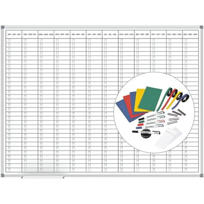 Planbord »Jaarplanner MAULstandard 6466584.SPR« 120/90 cm, incl. royaal accessoi