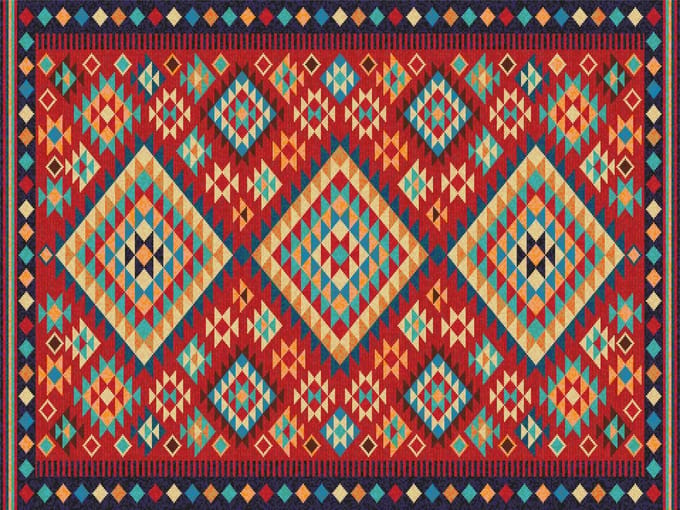Vinyl | Vloerkleed vinyl | Hippie | 90x120 cm
