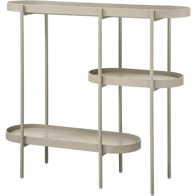WOOOD Sidetable Noan - Hout/Metaal - Beige - 80x90x28