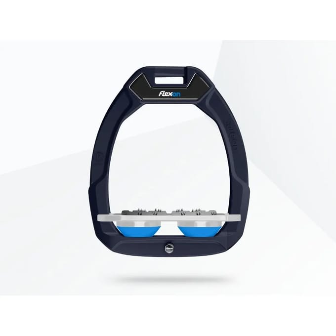 Veiligheid verstelbare stijgbeugels Plat Ultra Grip Groen/Grijs/Blauw Flex-On Safe-On