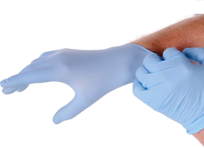 Med-comfort blue vitril ( 1 doos x 100 stuks) Maat M
