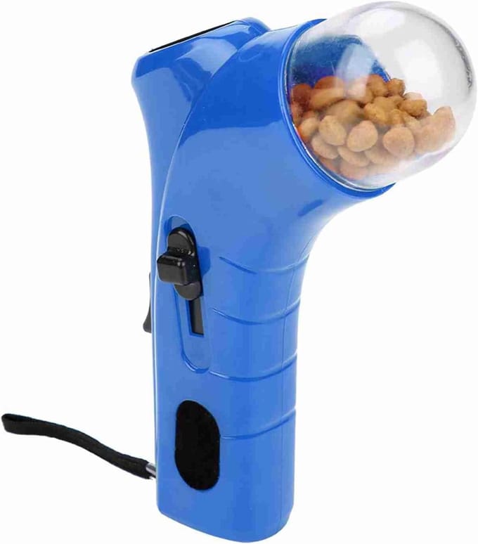 Honden Snack Dispenser - Voer Werper - Training Interactie - Veilig ABS Materiaal - 18x12x5 cm - Blauw