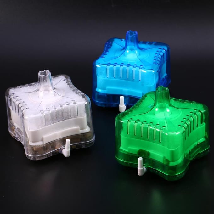 Aquarium Mini Vistentank Pneumatisch Biochemisch Actief Koolfilter (Blauw) blue