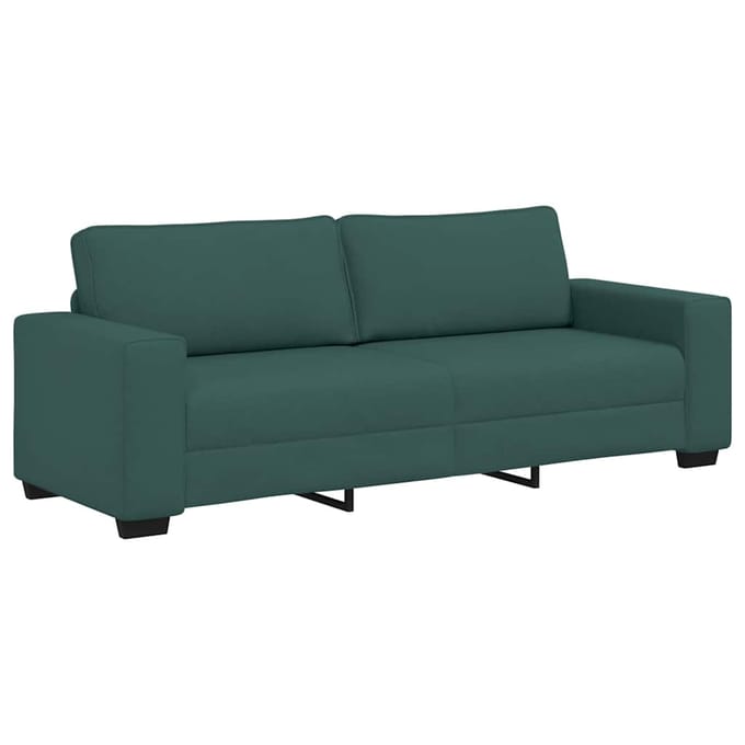 vidaXL - 3-zitsbank - donkergroen - 220x77x82 - cm - stof