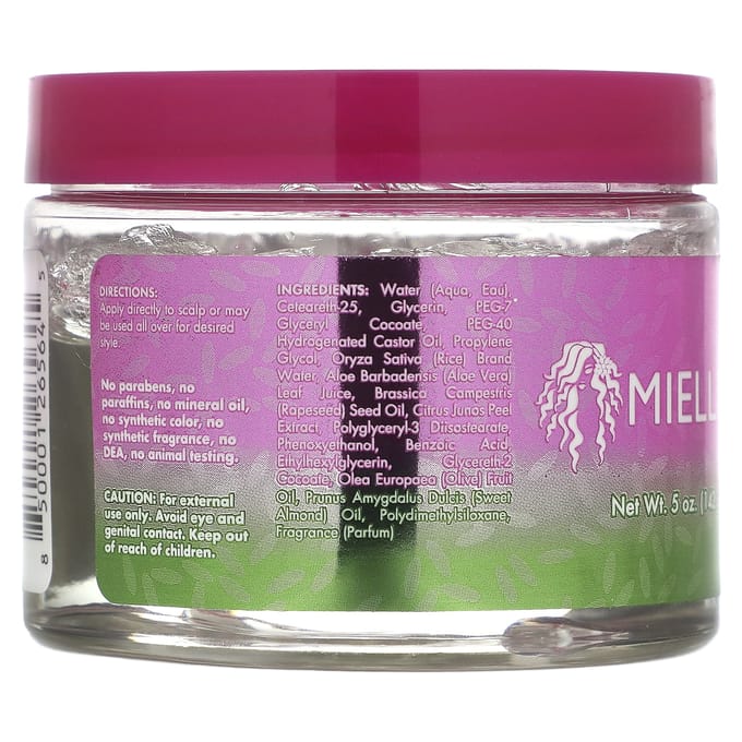Mielle, Rice Water and Aloe Vera Blend, Braid Gel, 5 oz (142 g) pink