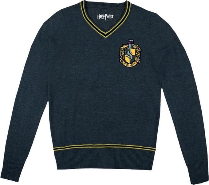 Harry Potter - Hufflepuff Heren trui in houtskool - XS