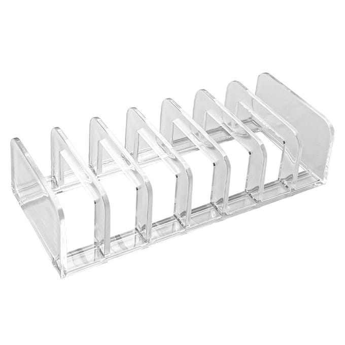 Oogschaduw Palet Organizer 7 Vakken Verdeeld Helder Acryl Make-up Palet Organizer voor Badkamer white