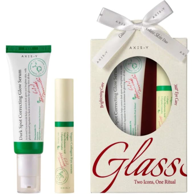 As-Y Instellen: Vegan Collageen, Anti-Rimpel, Oogserum, 10 ml + Donkere Vlekken Corrigerende Glow, Anti-Donkere Vlekken, Serum, Voor Gezicht, 50 ml