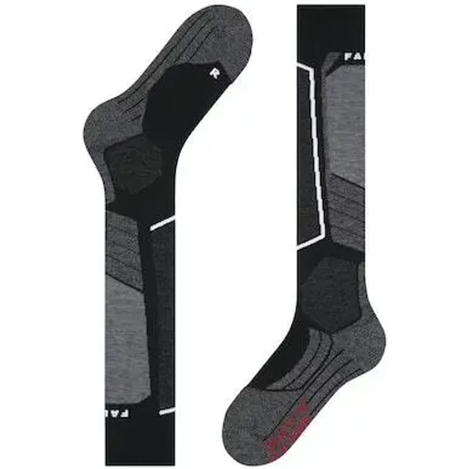 FALKE SK2 warm dik lyocell functioneel materiaal skisokken dames zwart - maat 41-42