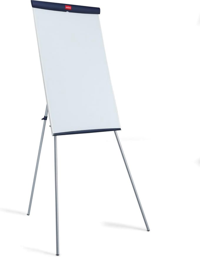 Nobo Essence Flipover van Staal - met Driepootstatief - Magnetisch - Wit