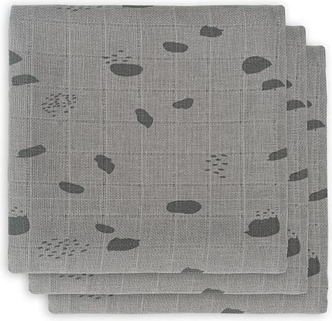 Jollein Monddoekjes hydrofiel | Spot Storm Grey | 3 pack