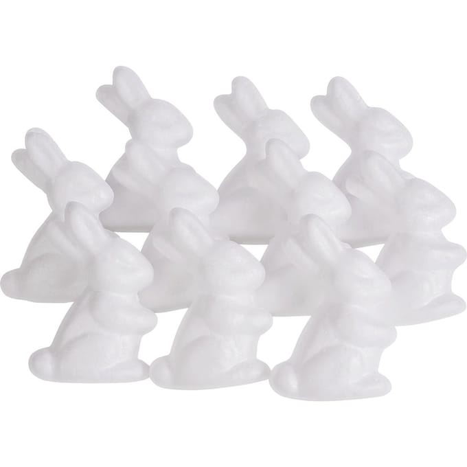 VBS Piepschuim figuur "Konijnen", 10 stuks