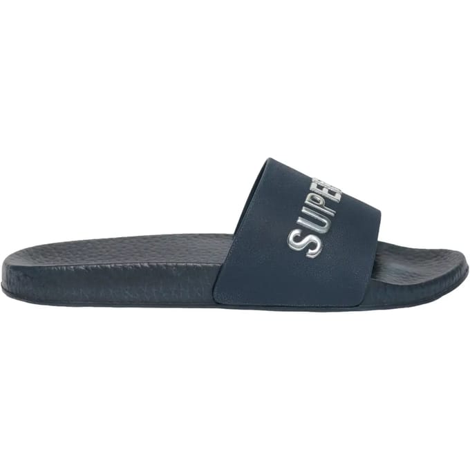 Superdry - Premium Metallic Pool Sliders Relaxed Pasvorm - Dames - Slippers