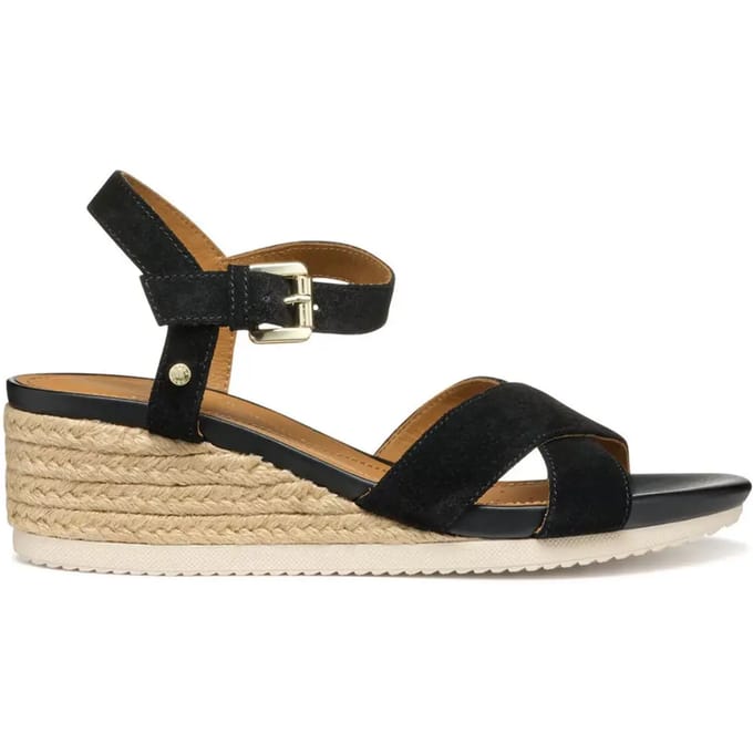 GEOX ISCHIA CORDA DAMES Sandalen - ZWART - Maat 38