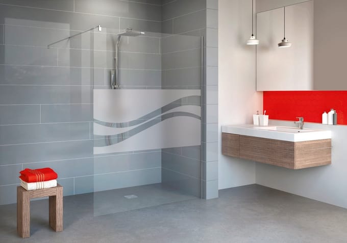 Schulte douchewand - inloopdouche - 120x190 cm - chroom - transparant veiligheidsglas met decor Liane - Fixil antikalk