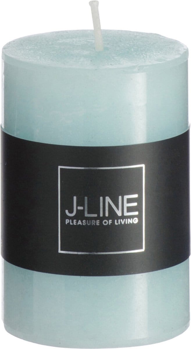 J-Line cilinderkaars - aqua - small - 18U - 6 stuks
