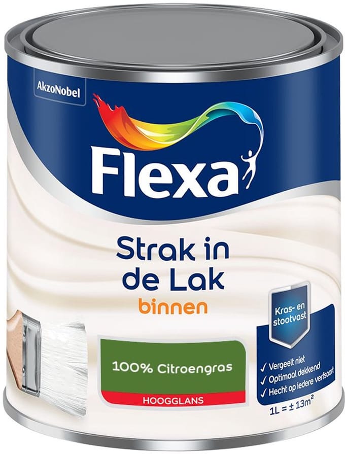 Flexa - Strak In De Lak Binnenlak Hoogglans - 100% Citroengras - Mengverf - 1 L