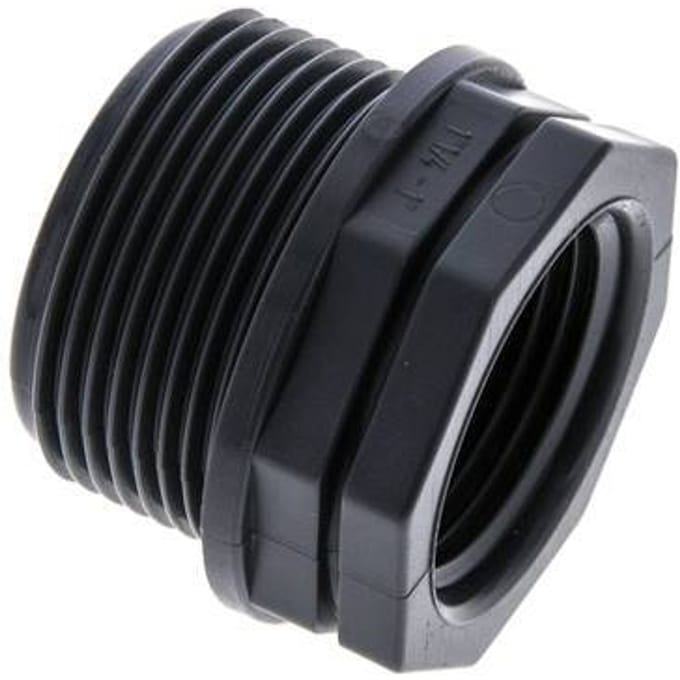 Verloopring G1'' Binnendraad X G1 1/4'' Buitendraad Polypropyleen (PP) 10bar FDA 46mm Hex