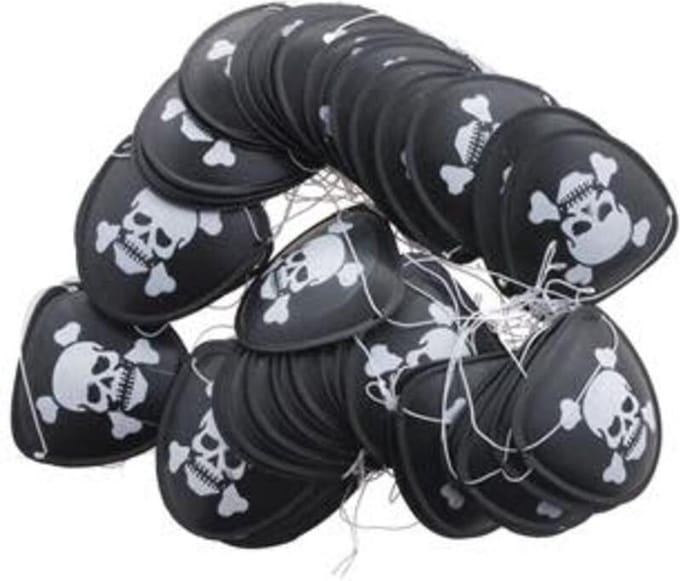 50 piraten ooglapjes