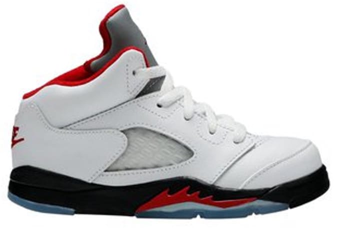 Nike Jordan 5 Retro Fire Red - Kinder Sneaker - Wit/Rood/Zwart