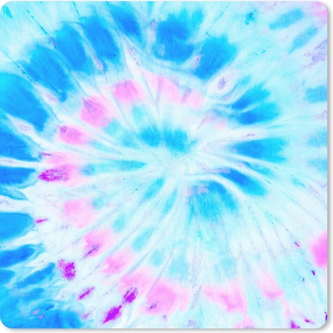 Muismat 20x20 cm - Mousepad Zomer - Tie dye - Spiraal - Muismatten