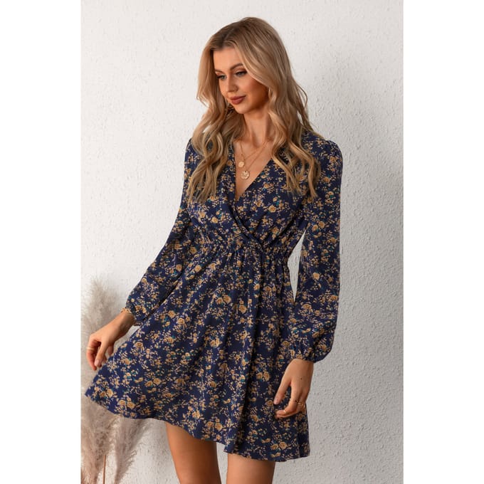 Alison Ditsy Floral Boerenmouw Minijurk