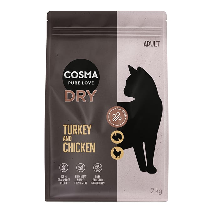 2kg Cosma Droogvoer Kalkoen & Kip Kattenvoer