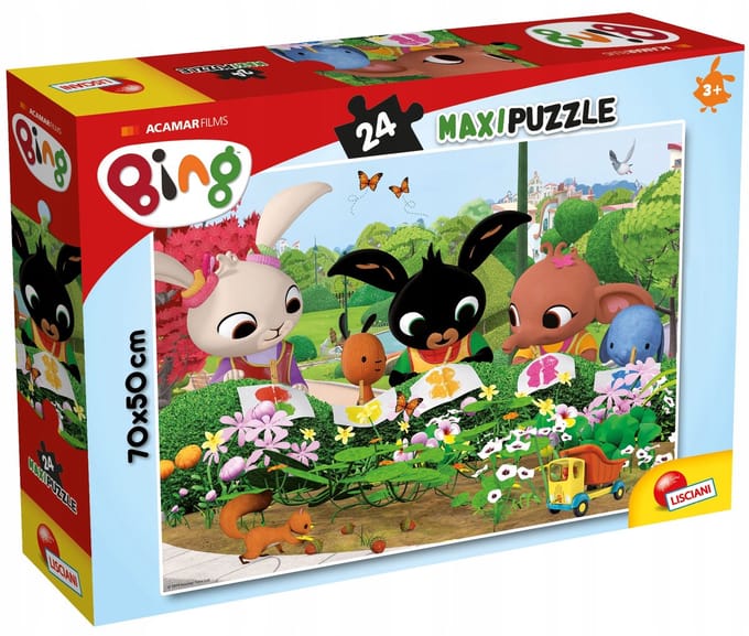 Lisciani - Bing - puzzel Maxifloor - Observeer de natuur - 24 stukjes