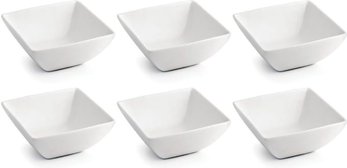 BonBistro Kommen Yong Squito 18 x 18 cm - Wit - 6 stuks