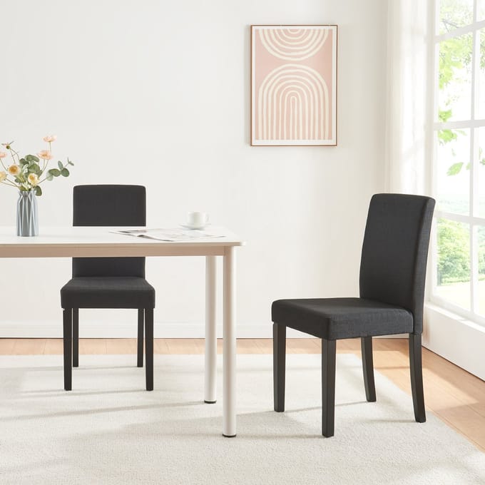 Eetkamerstoel set van 4 Hamburg eetkamerstoelen zwart [en.casa]