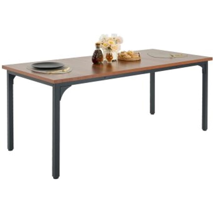 VEVOR Rechthoekige eettafel Keukentafel (alleen tafel) Eettafel 180cm Bruin