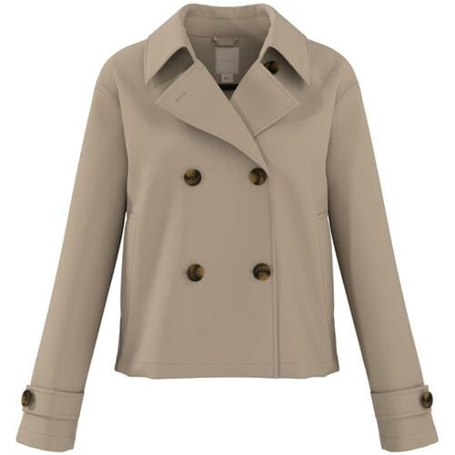 ESMARA Dames korte trenchcoat (Beige, 38)